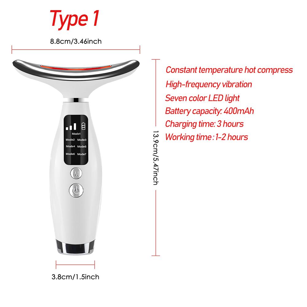 Neck Beauty Device Lift Facial Skin Massager Hot Compress Vibration Massage Skin Cleaning Fade Neck Lines Neck Face Skin Care