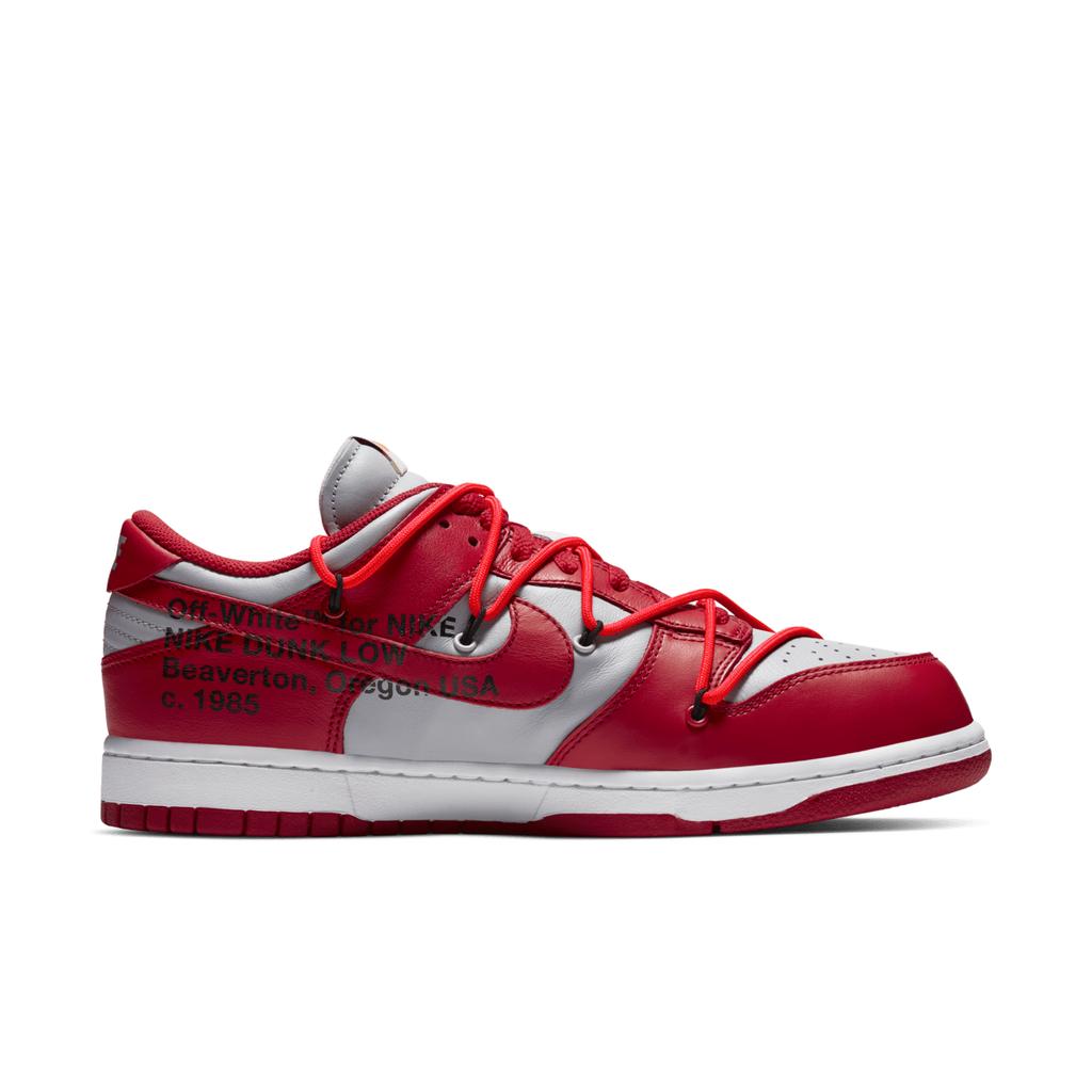 CT0856-600 Off-White A Nike Dunk Low University Red Wolf Grey (Men's)