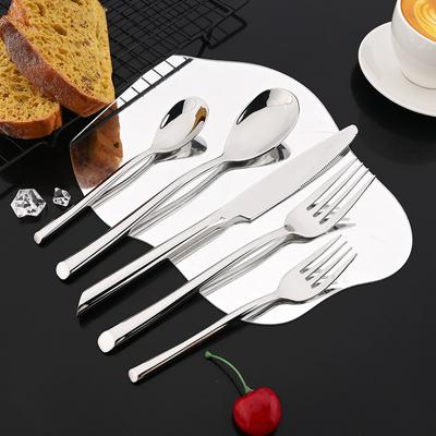 4/5-teiliges Qualitäts-Besteckset Edelstahl Besteckset Gabel Löffel Messer Essbesteck Set Silber Essgeschirr Set Küchenbesteck