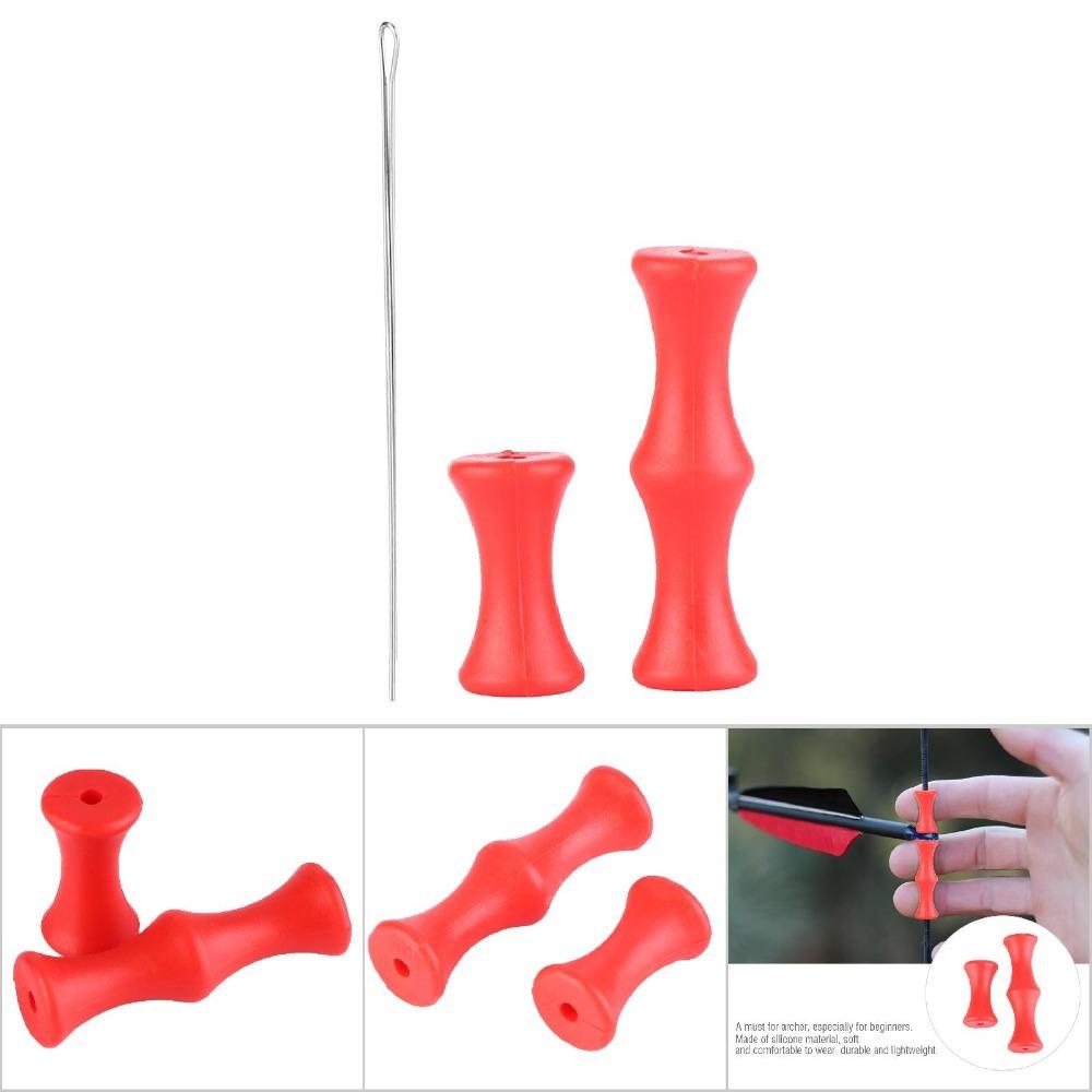 Non-Slip Bowstring Finger Guard Roller Finger Savers Finger Protector Tabs Archery Practice