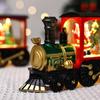 Christmas Luminous Train Ornament Santa Claus Snowman Sparkling Crystal Ball Desktop Lamp Decor Christmas Party Birthday Gifts