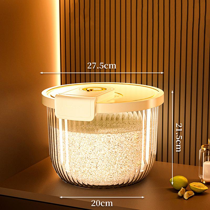 7.5Kg Automatic Rice Dispenser Insect-Proof Pet Food Rice Organizer Moisture-Proof Sealed Grain Cereal Dispenser Large Capacity