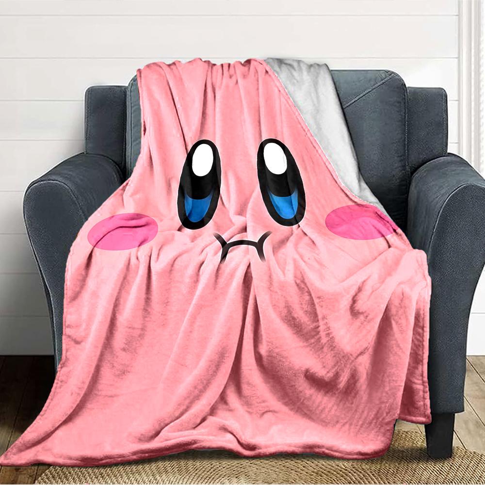 1 Stück Kirby1 Decke, Geschenk, für Männer und Frauen, Weiche Decke, Gut für Schlafsofa Couch Reisen, Leichte Flanelldecke