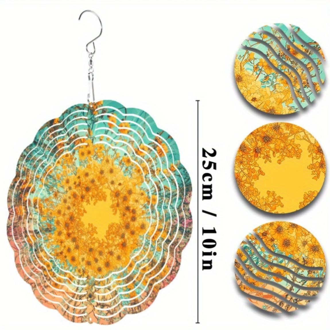 

10-дюймовый подвесной колокольчик ветра для уличного декора, элегантный художественный дизайн, идеально подходит для весенне-летнего балкона, сада, подарок с вращающимся крючком 01A