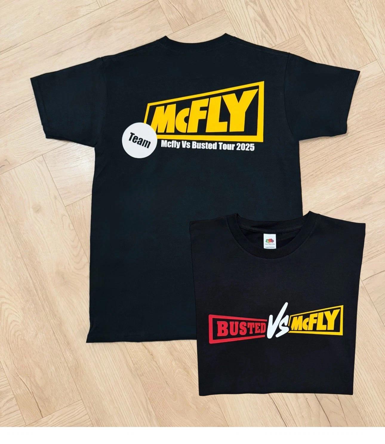 Busted vs McFly - Team McFly Tour T-Shirt unofficial Fan | Unisex Oversize fit M
