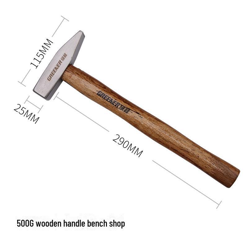 

Мини-молот электрика Green Forest — универсальный плоский, остроносый и листовой металлический инструмент 500g wooden handle machinist hammer
