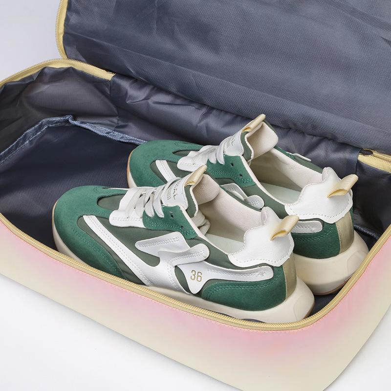 Travel bag large capacity fashion gradual change of color shoulder bag colorful contrasting leisure luggage bag travel accommodation bag