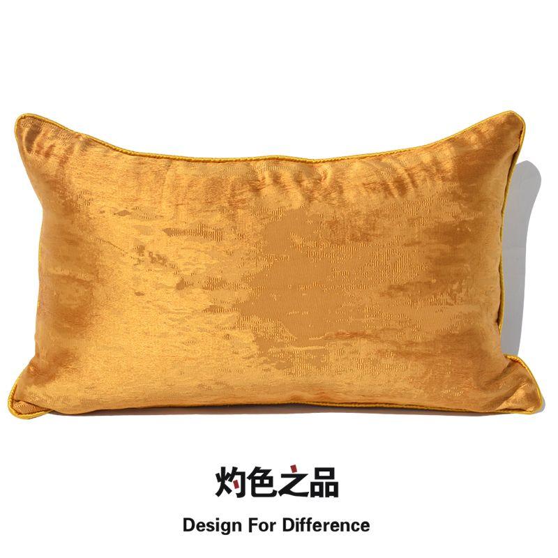 

Золотисто-желтый шелк и атлас шелковая вышивка доступная роскошь современный образец комнаты подушечная ткань диванная подушка-спинка подушка-подушка наволочка Golden yellow 30x 50cm (pillowcase only)