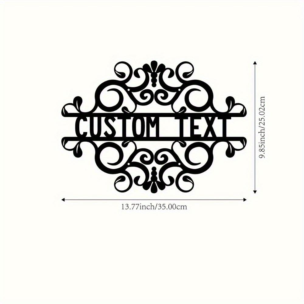 Индивидуальная металлическая настенная скульптура Рустикальный декор для дома и улицы Персонализированное семейное имя Номер Подарок TYDZ003012