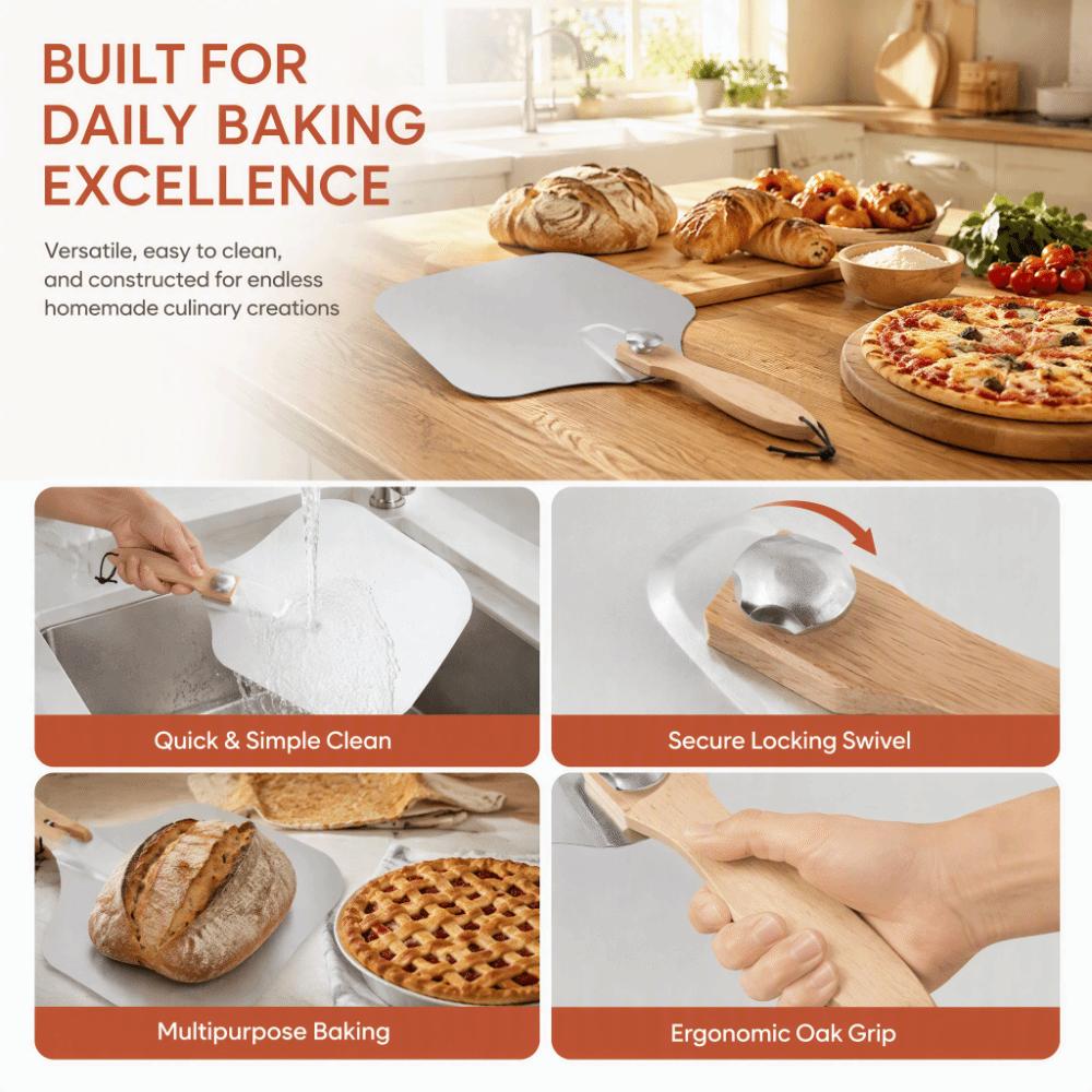 Collapsible Handle Pizza Peel Wooden Handle Pizza Paddle Durable Pizza Spatula  Pizza Oven