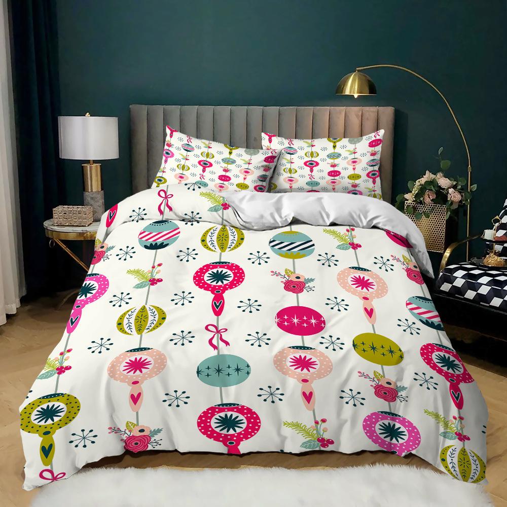 Pastoral Three-Piece Plant Printing Four-Season Kit Quilt Cover