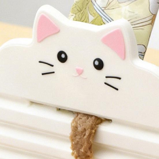 Mačkadlo na kočičí krmivo 3 přihrádky Škrabka na kočičí pamlsky ve formě tyčinky 3D tištěný proužek s kočičí svačinkou Krmicí nástroj pro pyré Lízací mokré pamlsky