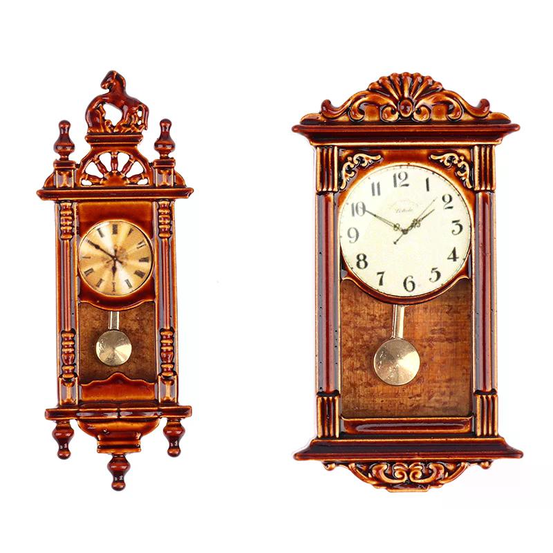 1:12 Dollhouse Miniature Wall Clock Miniaturas Home Decor Accessories Toy For Kids Creative Play