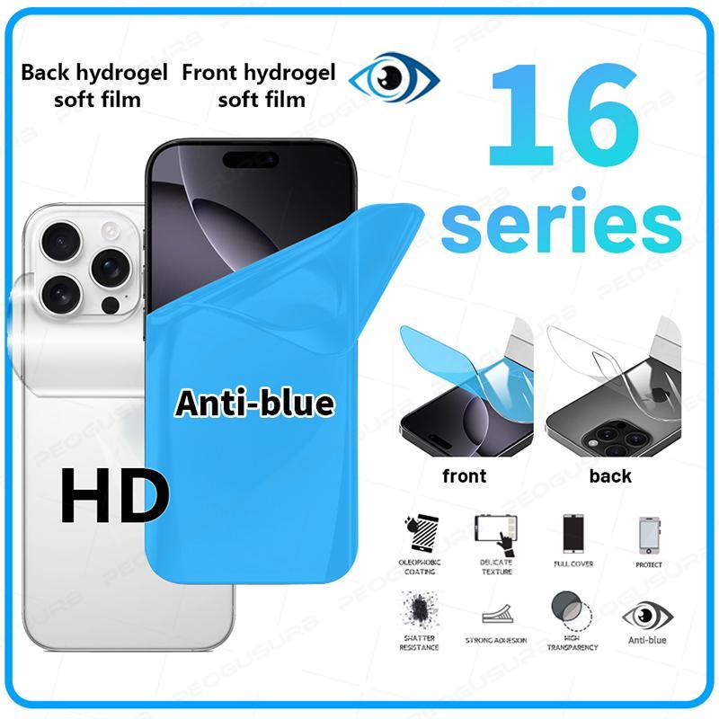 

Для iPhone 11 13 14 15 16 Pro Max 12 Mini SE 2020 6 6s 7 8 Plus X XS XR Full Cover Anti Blue Light Front Clear Back Film Soft Film Protector Screen Protector iPhone 11