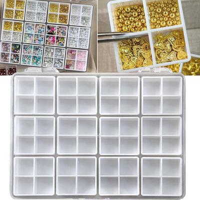 48-Grid Detachable Acrylic Jewelry and Nail Art Storage Box