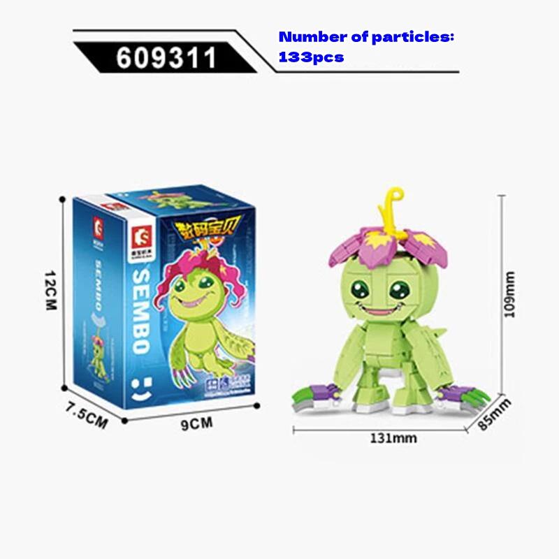 Digimon Building Blocks Kawaii Yagami Taichi Agumon Model Educational Assembly Childrens Toys Birthday Gift Gabumon Figure