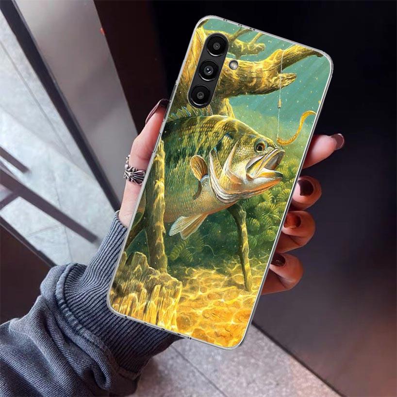 Carp Fish Fishing Rod Hook Phone Case For Samsung Galaxy A17 A57 A37 A16 A26 A36 A56 A15 A25 A35 A55 A14 A13 A54 A53 A34 A24 A33