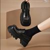 Oxford Shoes for Women High Heels Patent Leather Chunky Platform Shoes Woman Loafers Slip On Black Jk Uniform Mary Janes Shoes