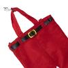 Christmas Party Favor Bags Santa Pants Shaped Candy Bag, Large Wine Bottle Holder with Festive Fabric Decorations Handle, Holiday Treat Tote