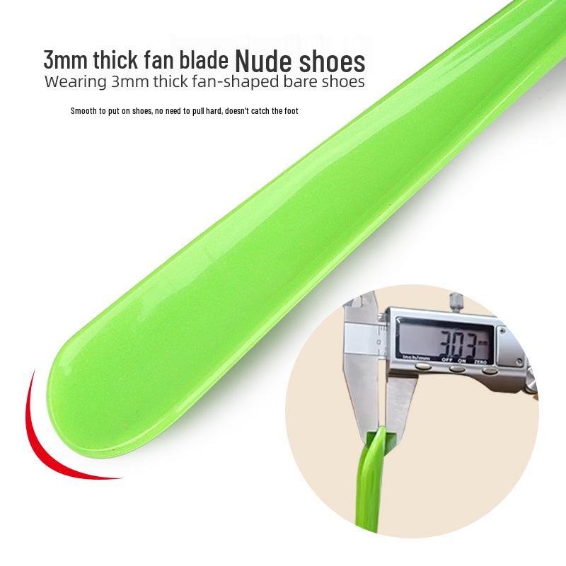 Crystal Smooth Long Handle Shoehorn - No Splinters, Pregnant Women and Elderly-Friendly, No Bending Needed, Hangable Design.