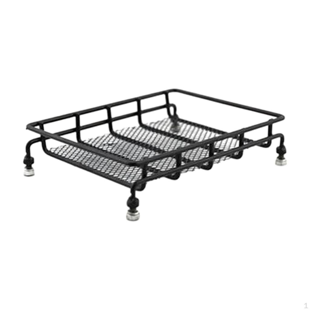 RC 1/10 Metal Roof Rack DIY Lightweight Upgrade Luggage Carrier for D90 Crawler Body Toy