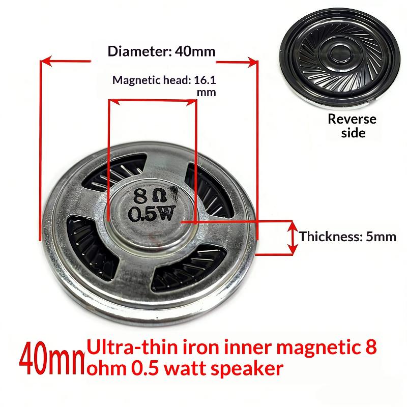1Pcs Diameter 30Mm 32Mm 36Mm 40Mm 45Mm 50Mm 57Mm Loudspeaker 0.5W 8 Ohm Ultra-Thin Horn Speaker