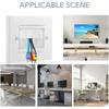 Brush Wall Plate Port Insert Cover Single Gang Bristles Brush Wall Plate Port Insert Cover Outlet Mount Panel Enduring