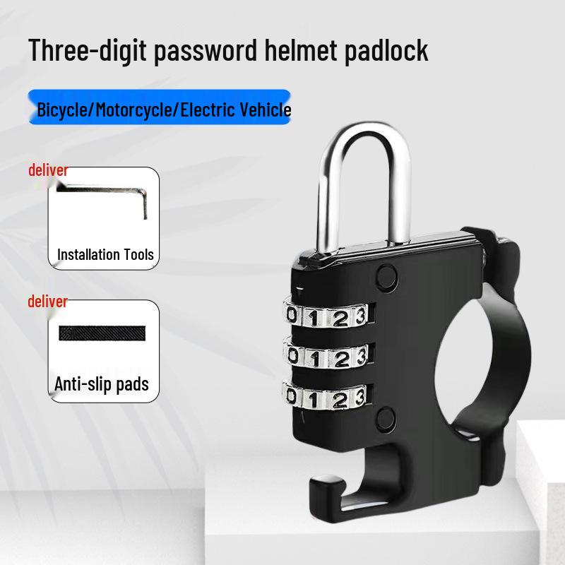 Anti-Theft Electric Bike Helmet Lock - Pry-Proof Fixed Hook for Bicycles