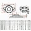 4/10PCS Kfl08 KFL000 KFL001 KFL004 KFL005 KFL08 8mm-25mm Pillow Block Rhombic Bearing Zinc Alloy Insert Linear Bearing Shaft