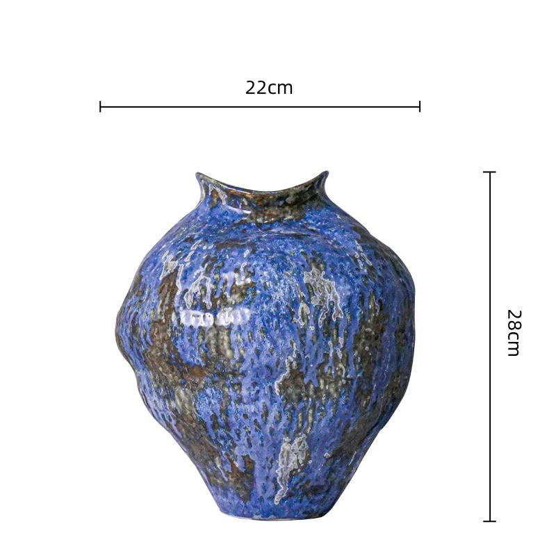 Ceramic Vase Retro Handcrafted Chinese Porcelain Flower Vase Flower Arrangement Accessories Home Decoration Accessories