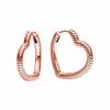 100% 925er Sterlingsilber Funkelnde Bunte Zirkon Ohrringe Herzförmige Creolen für Damen Hypoallergener Modeschmuck