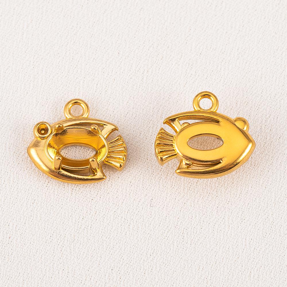 1pc 5pcs 8pcs Stainless Steel Fish Dolphin Turtle Octopus Crab Pendant Base Frames Blank Bezel DIY Necklace Charm Jewelry Making