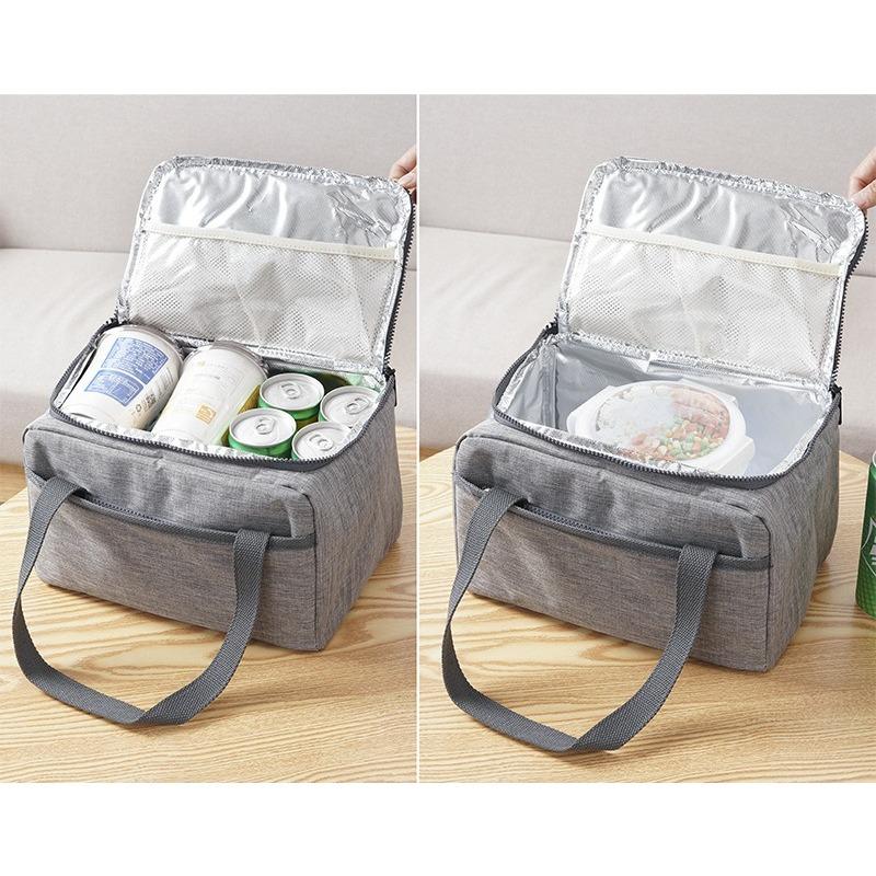 Picnic Insulated Bag with Ice Pack Handle Lunch Tote Box Thermal Meal Bag New Design