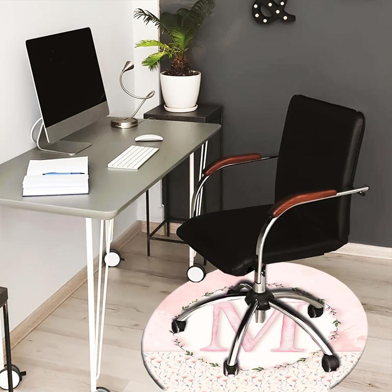 

1pc Floral Monogram Round carpet, Perfect for Decorating Chairs, Living Rooms, Or Bedrooms, for Living Room.050 80cm by 80cm