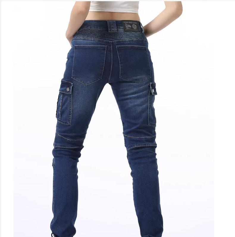 LOONG+BIKER+Women's Harley Style Jeans+Motorcycle Cycling Casual Motorcycle Racing Anti Drop Pants