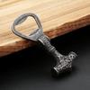 Nordic Vikings Black Thor Hammer Mjolnir Bottle Opener 316L Stainless Steel Gothic Vintage Scandinavian Corkscrew Tool Jewelry
