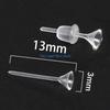 HX6F Creative 100 Set Clear Earrings Ear Studs Piercing Retainers for Women Men