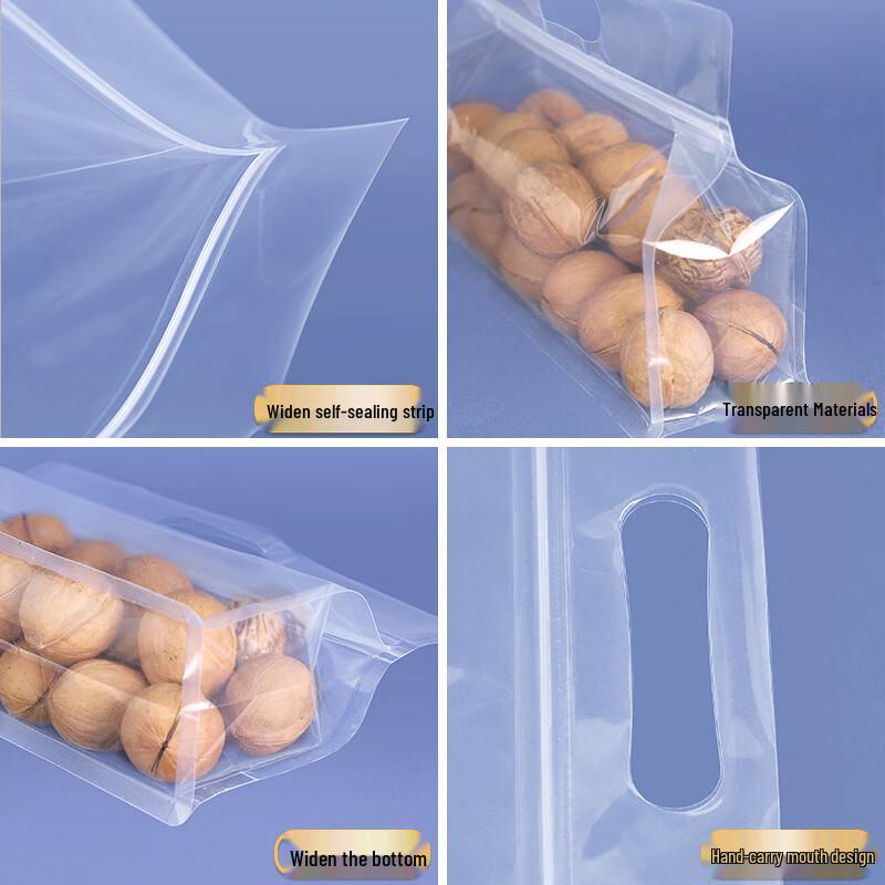 Handun Transparent Frosted Eight-Side Seal Storage Bags