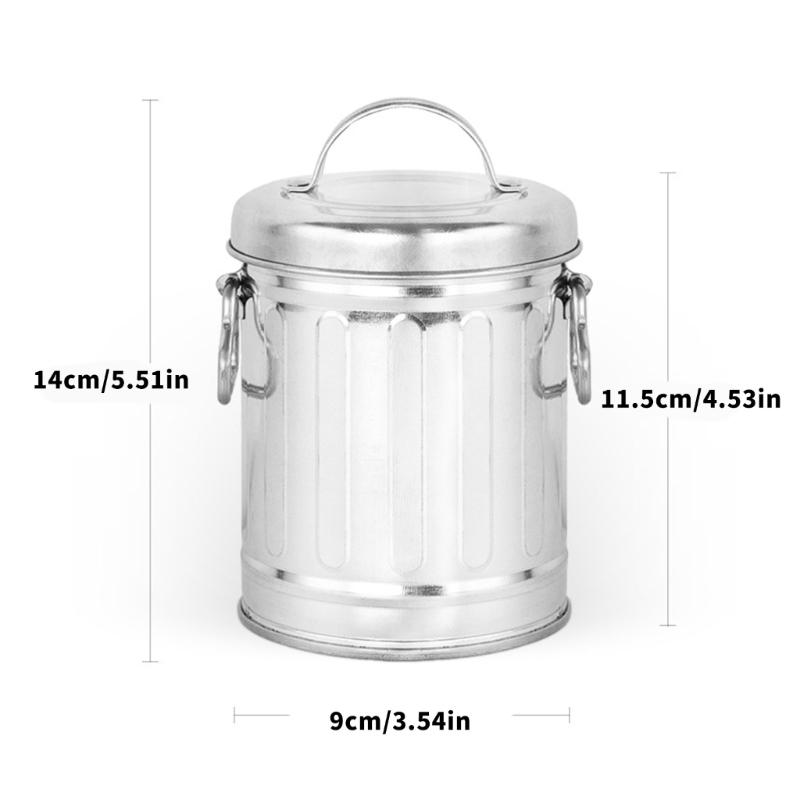 Windproof Vehicle Ashtray Portable Metal Bucket Style Stops Ashes Spread During Driving Simple Disassembly