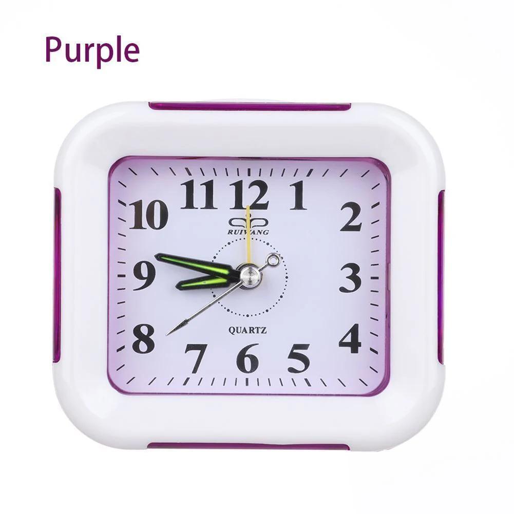 Quartz Alarm Clock with Silent Sweep Movement and Night Light Snooze Function Small and Stable Design for Desktop Use
