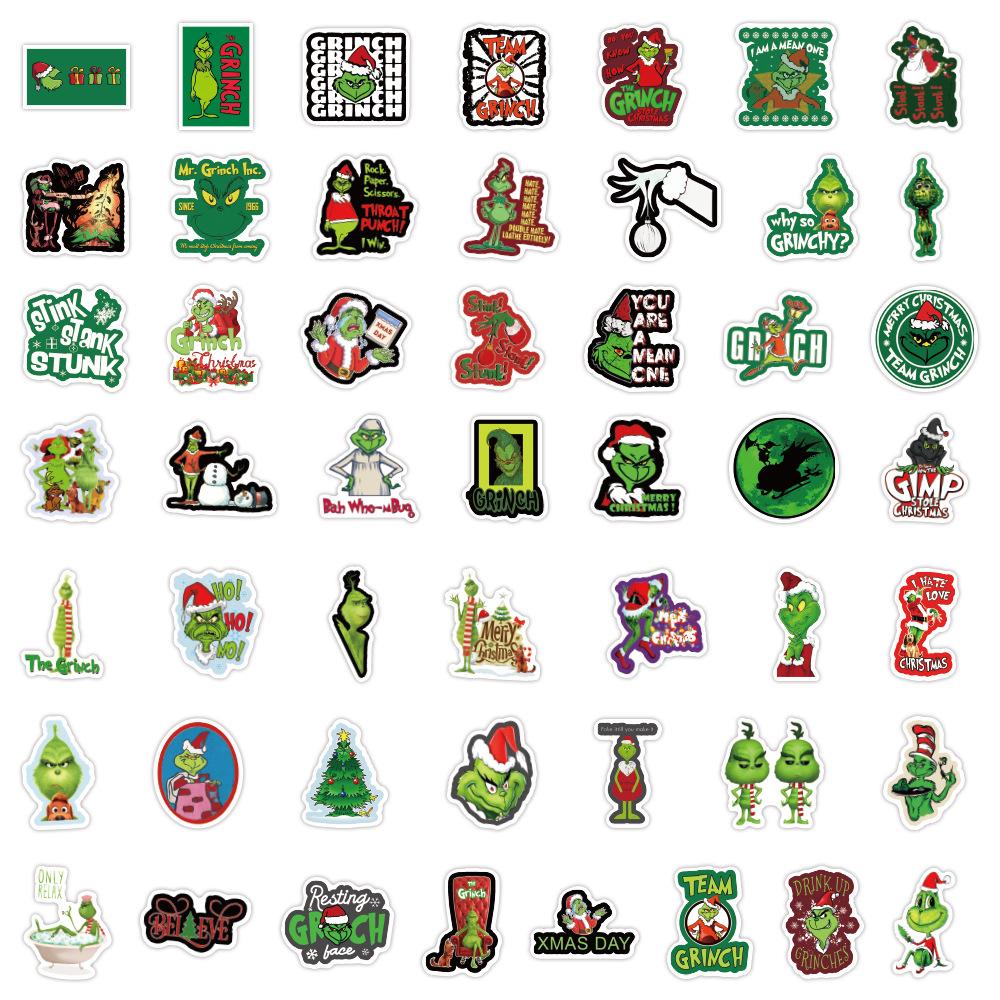 10/50 ks Kreslené Ako Grinch ukradol Vianoce Nálepky Grinch grafiti Nálepky na DIY Batožinu Laptop Skateboard Motocykel Bicykel Nálepka
