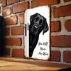 1PC You Will Never Walk Alone Vintage Tin Sign, Black Lab Dog Art, Sturdy Metal Plaque for Dog Lovers Home Decor