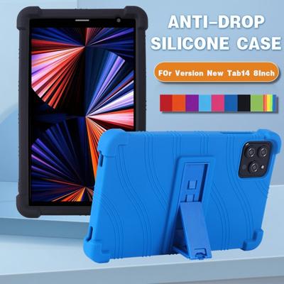 Pour la version New Tab14 Tablet 8 pouces Android 12 Kickstand Coat Housse antichoc Étui pour tablette Support en silicone souple Coque de protection