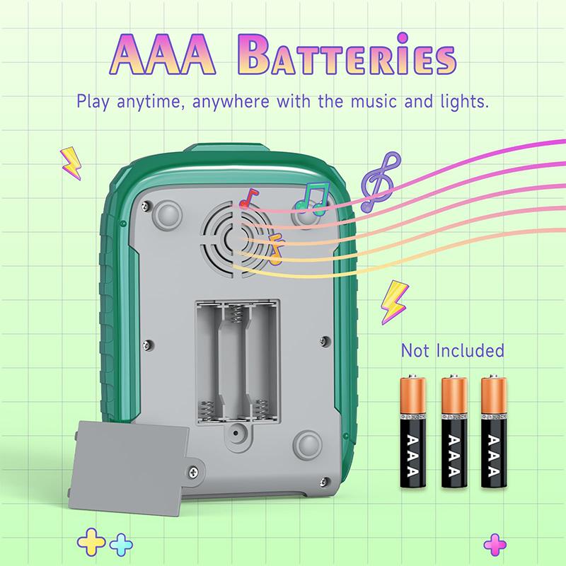 Music Rhythm Game Machine with Lights Portable Challenge Arcade Game Stress Relief Toy Educational Push Speed Game for Kids