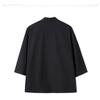 Men Chinese Style Retro Crane Embroidered Loose Open Front Hanfu Kimono Cardigan