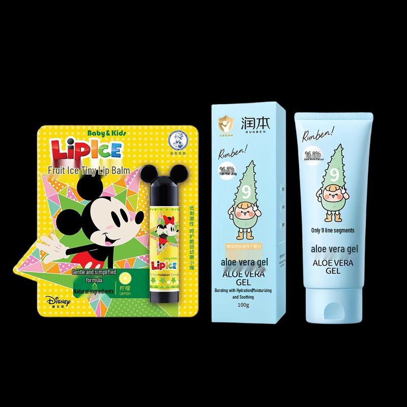 

Mentholatum Fruit Lip Balm & Runben Aloe Vera Gel Bundle
