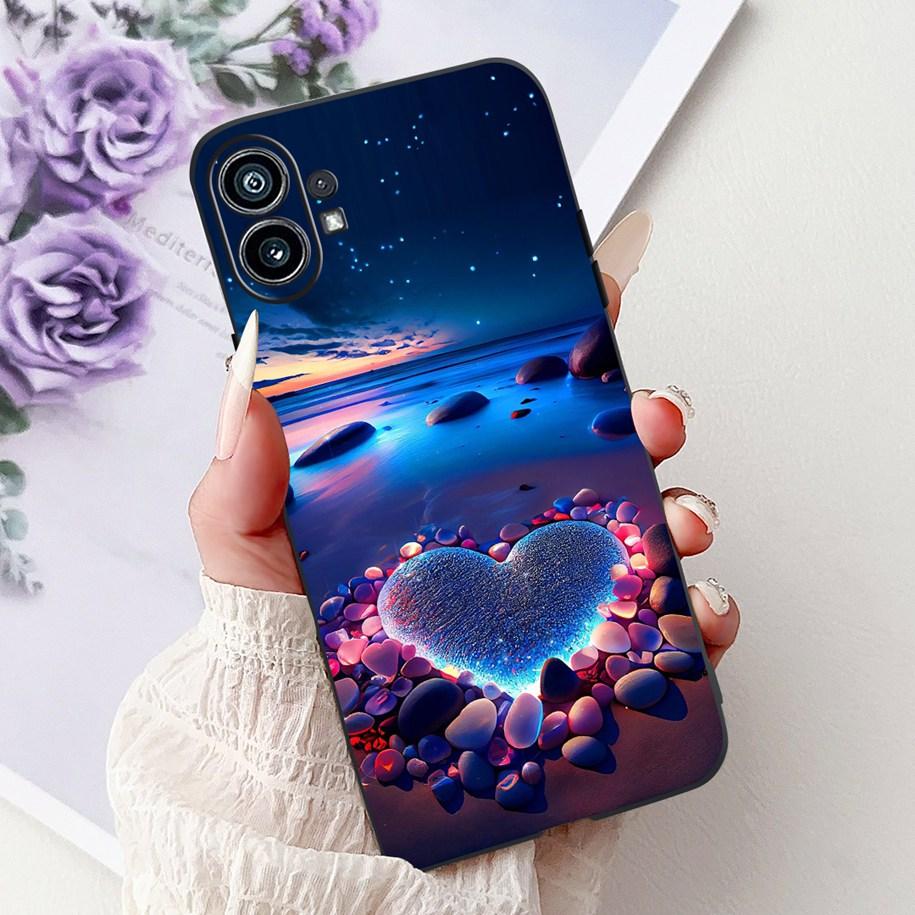 Phone Case 6.55" For Nothing Phone (1) One 1 A063 Soft Black Silicone Shockproof Back Cover For Nothing Phone1 Cartoon Funda New