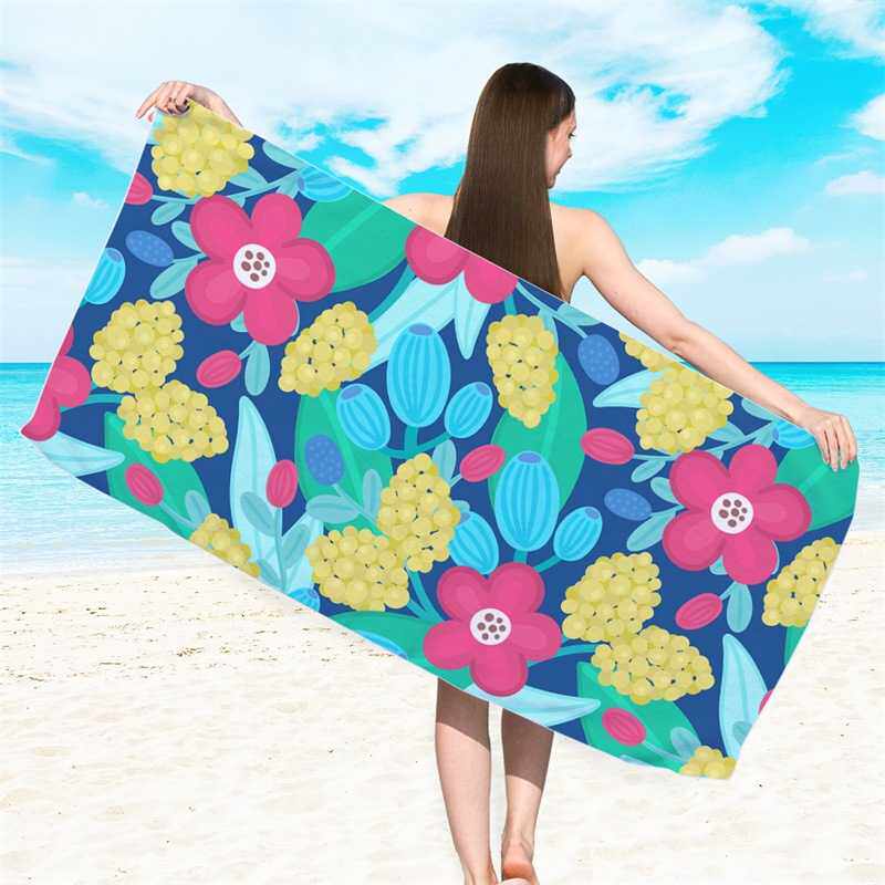 Sommer Stil Dünnes Badetuch Schnelltrocknend Saugfähig Tragbar Strand Schwimmhandtuch für Reisen Und Strandgebrauch
