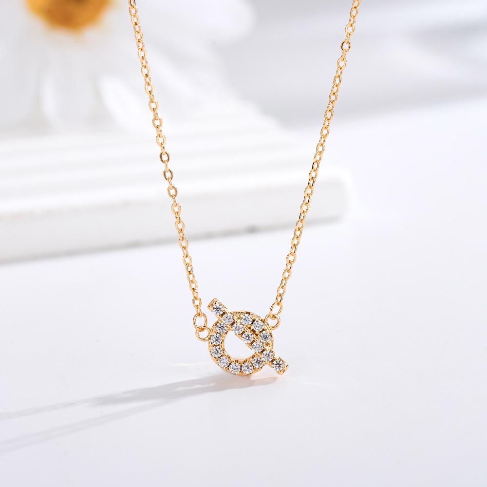 Xiaohongshu explosive Seiko full diamond ring necklace raw simple versatile collarbone chain