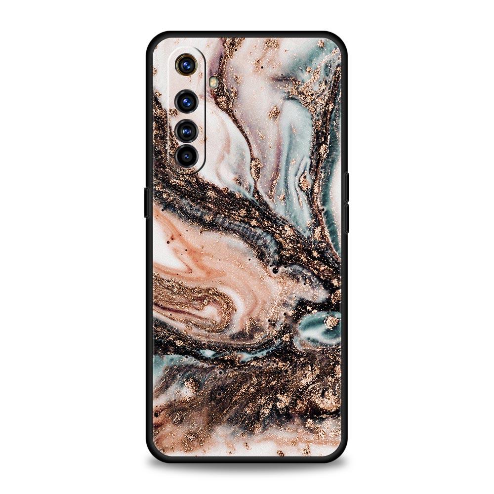 Vintage Marble Soft TPU For Realme 13 12 11 10 9 Pro Plus GT3 GT2 C21 C25 C35 C53 C55 C67 Pro 5G Phone Case Cover Fundas Capas